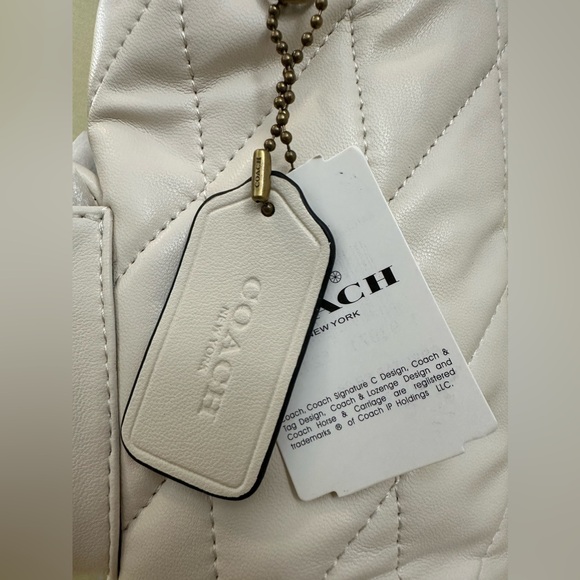 COACH Quilted Tabby Convertible Backpack - Color Chalk - Picture 13 of 14